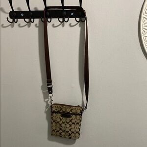 Coach canvas crossbody bag